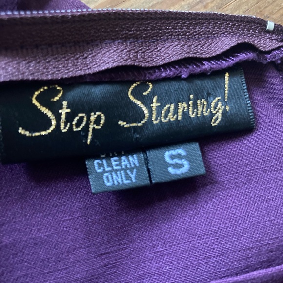Stop Staring! Plum Purple Midi Dress Size S - Picture 5 of 6